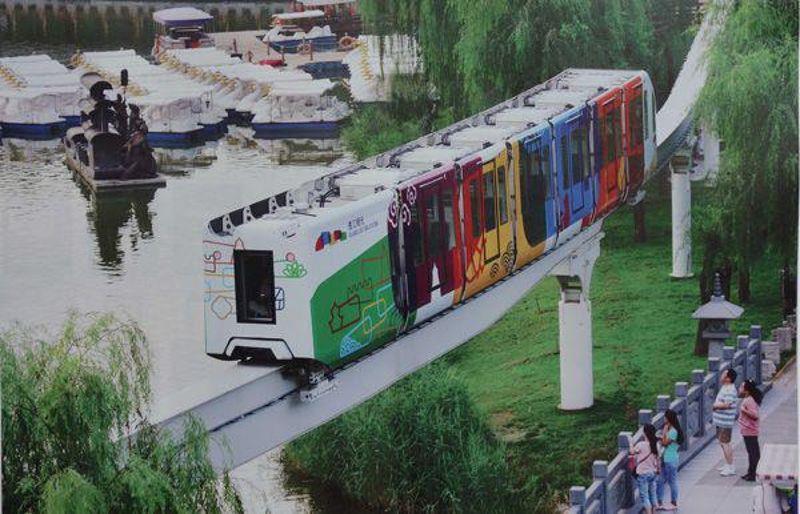 Light Rail Sightseeing Line in Qujiang District of Xi'an City